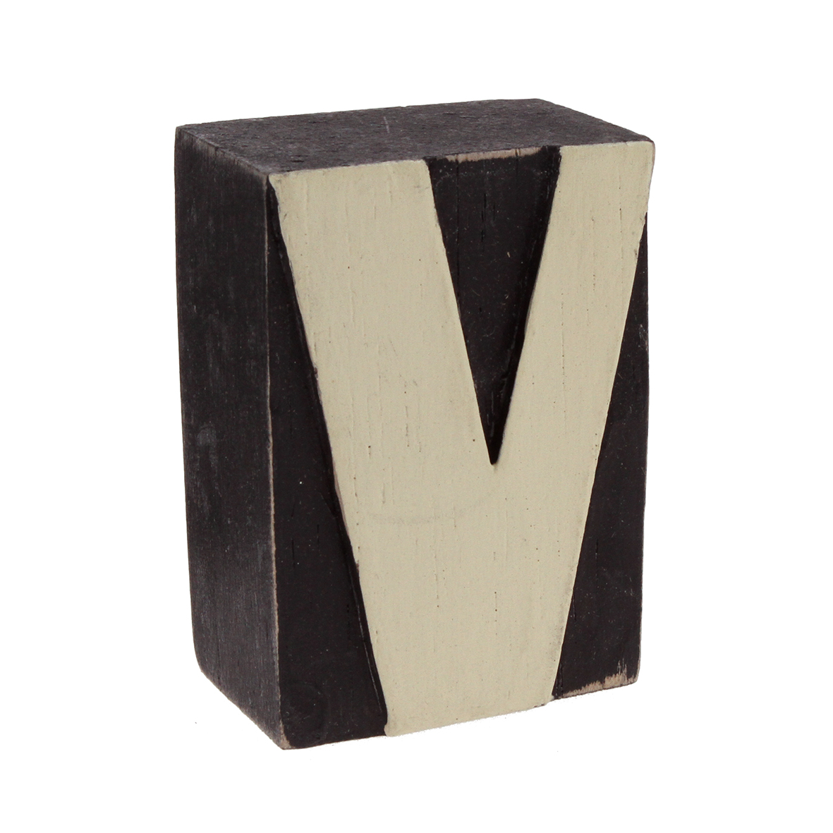 Wood block letter, letter V Decoration