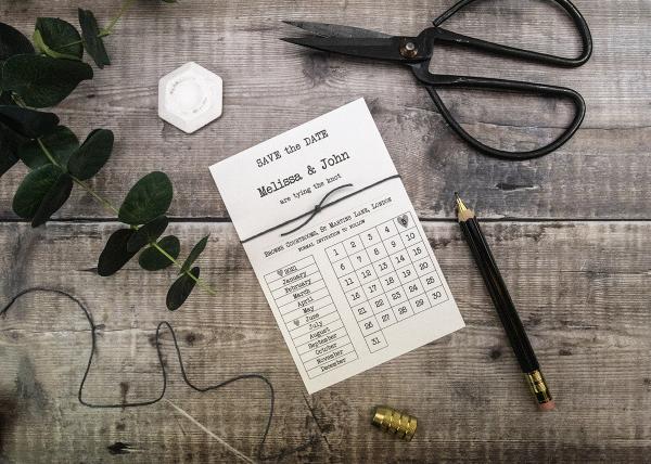 Save the Date Card Tutorial, Calendar Style