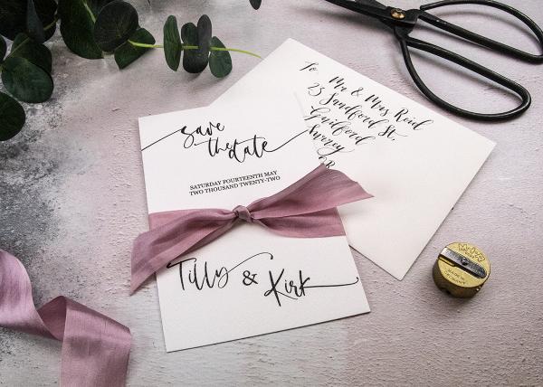 Calligraphy Save the Date Card Tutorial and Recipe