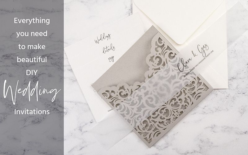 Christening Cards 3 Fold Pocket Birthday Ivory Colour Wedding DIY invitations B6 envelopes Laser Cut Invitation Covers