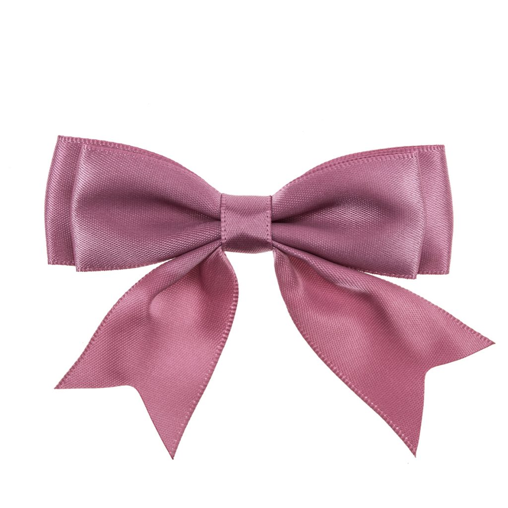 10 BEAUTIFUL PINK PETALS AND BOWS WITH SILVER COLOURED DIAMONTE STYLE TO CENTRE 