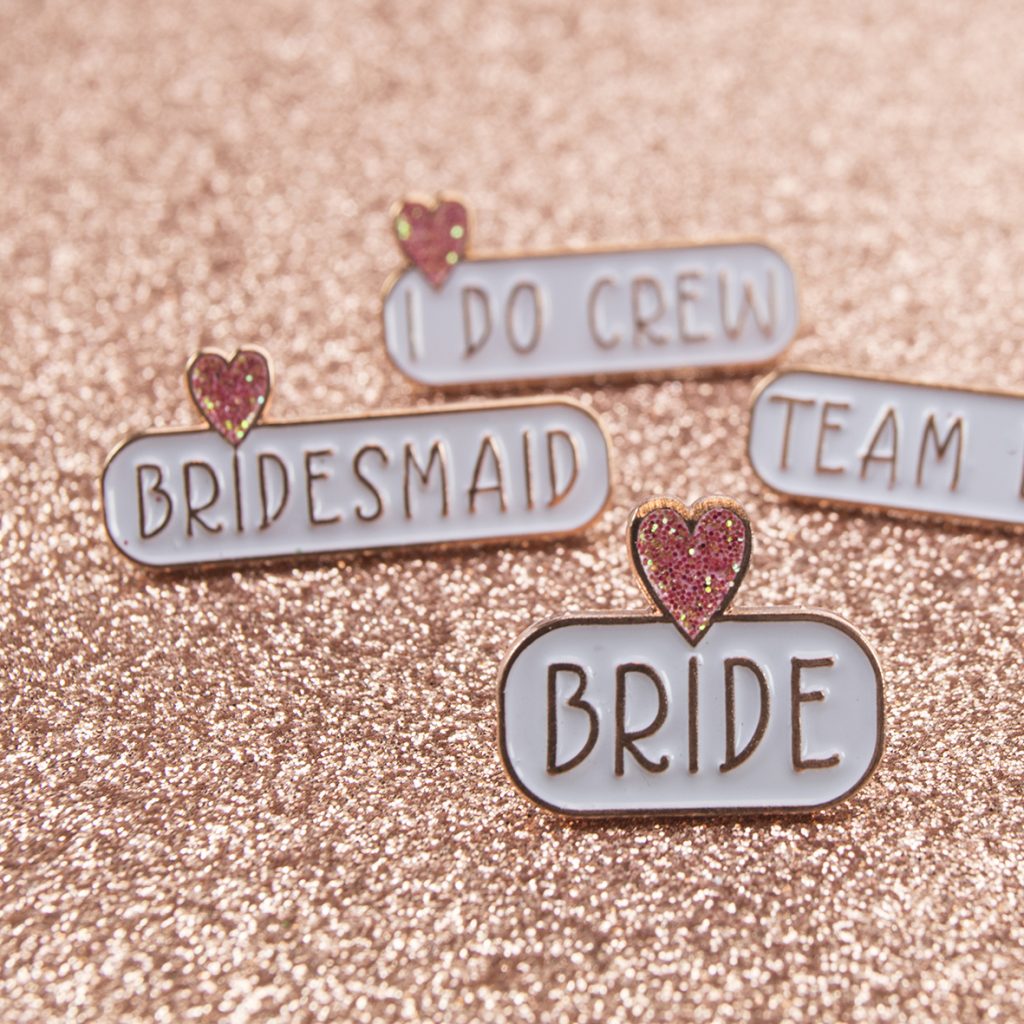 Enamel Pin Badges for the Bridal Party