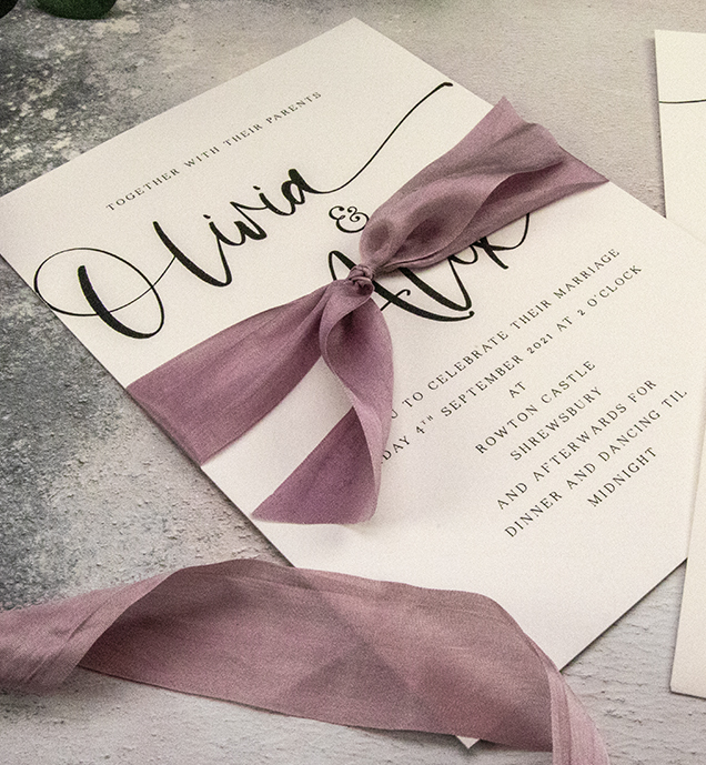 DIY Rustic/Vintage Personalised  'Olivia' wedding invitation pack with RSVP/wish 