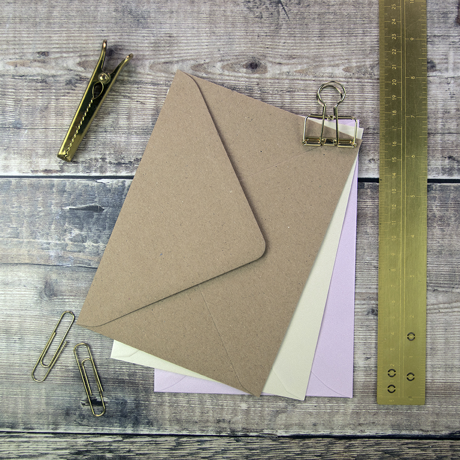 125mm x 175mm envelopes for wedding invitations.