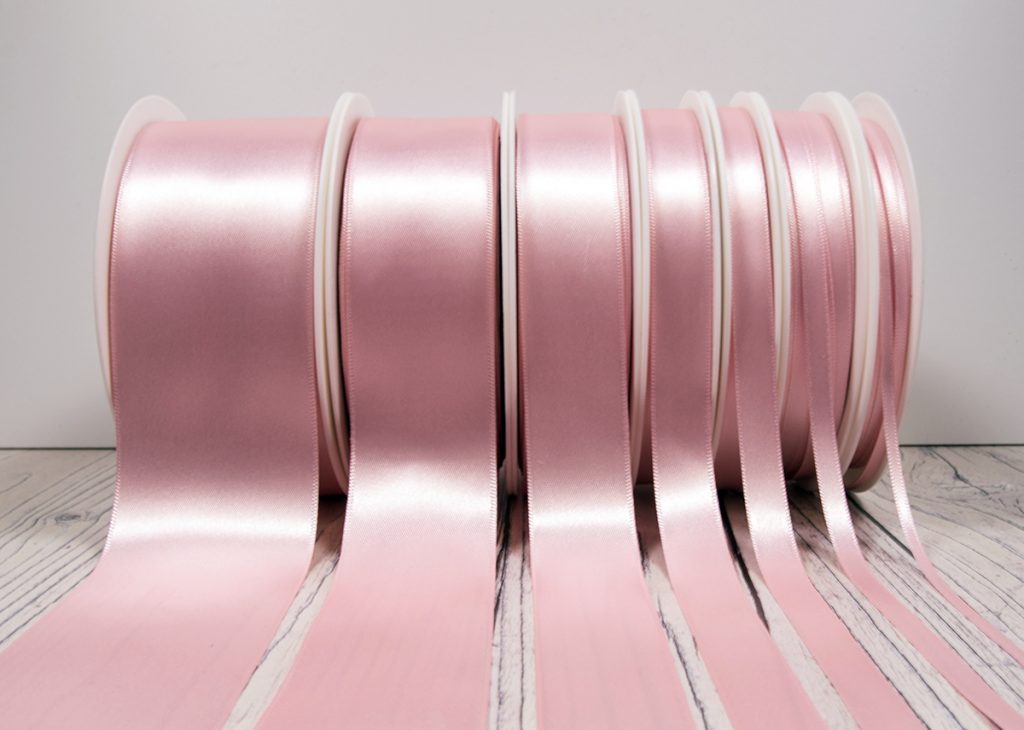 Satin Ribbons are available in a variety of widths.