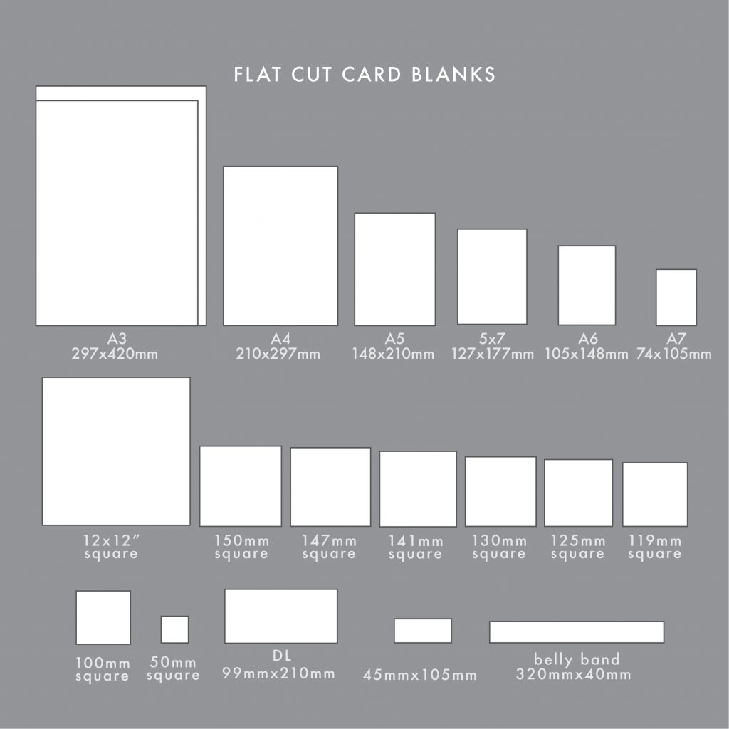 Flat Blank Card Sizes