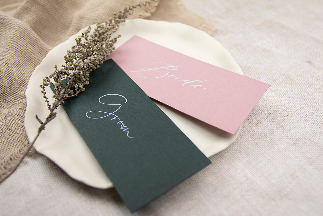 Wedding Placecards printed with a Script Font