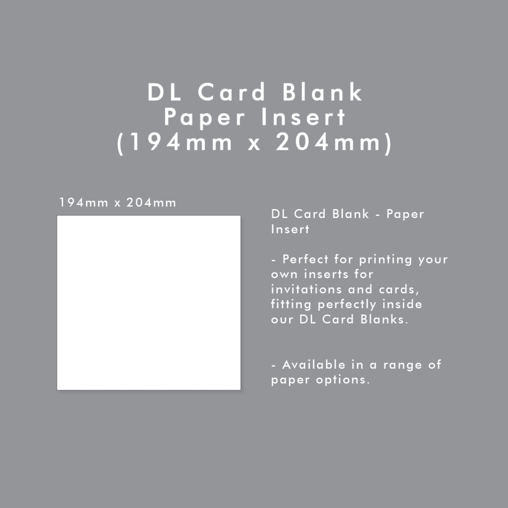 DL Card Blank - Insert Paper