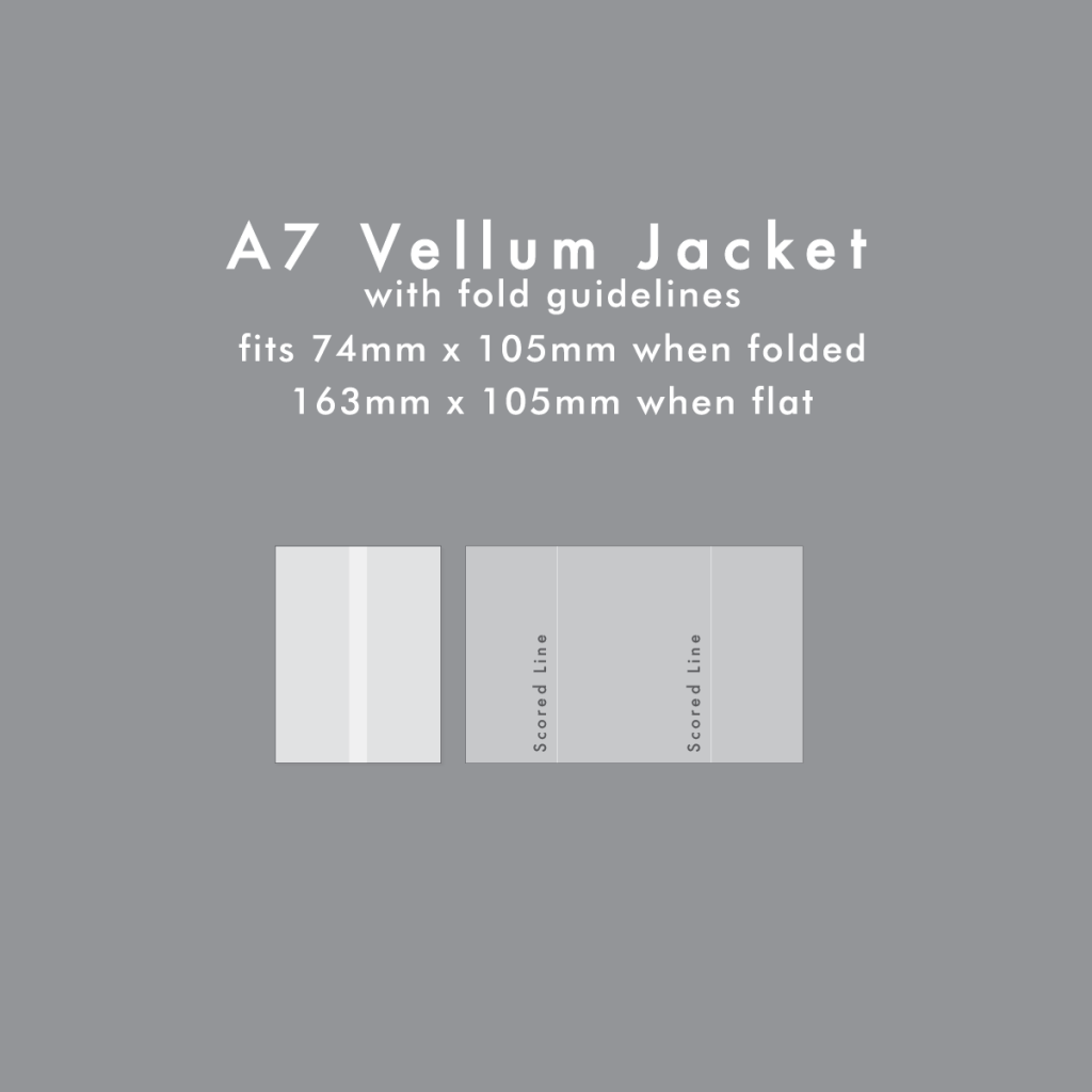A7 Vellum Jacket with Scoreline